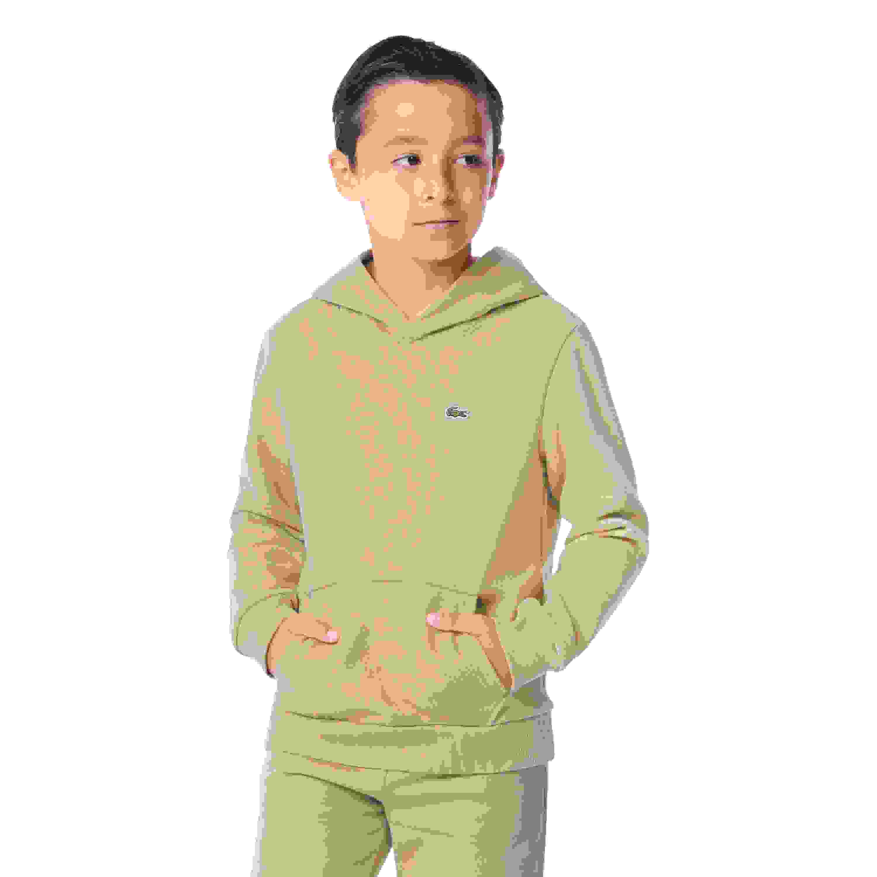 Lacoste Core Fleece Big Boys' Beige Pullover Hoodie
